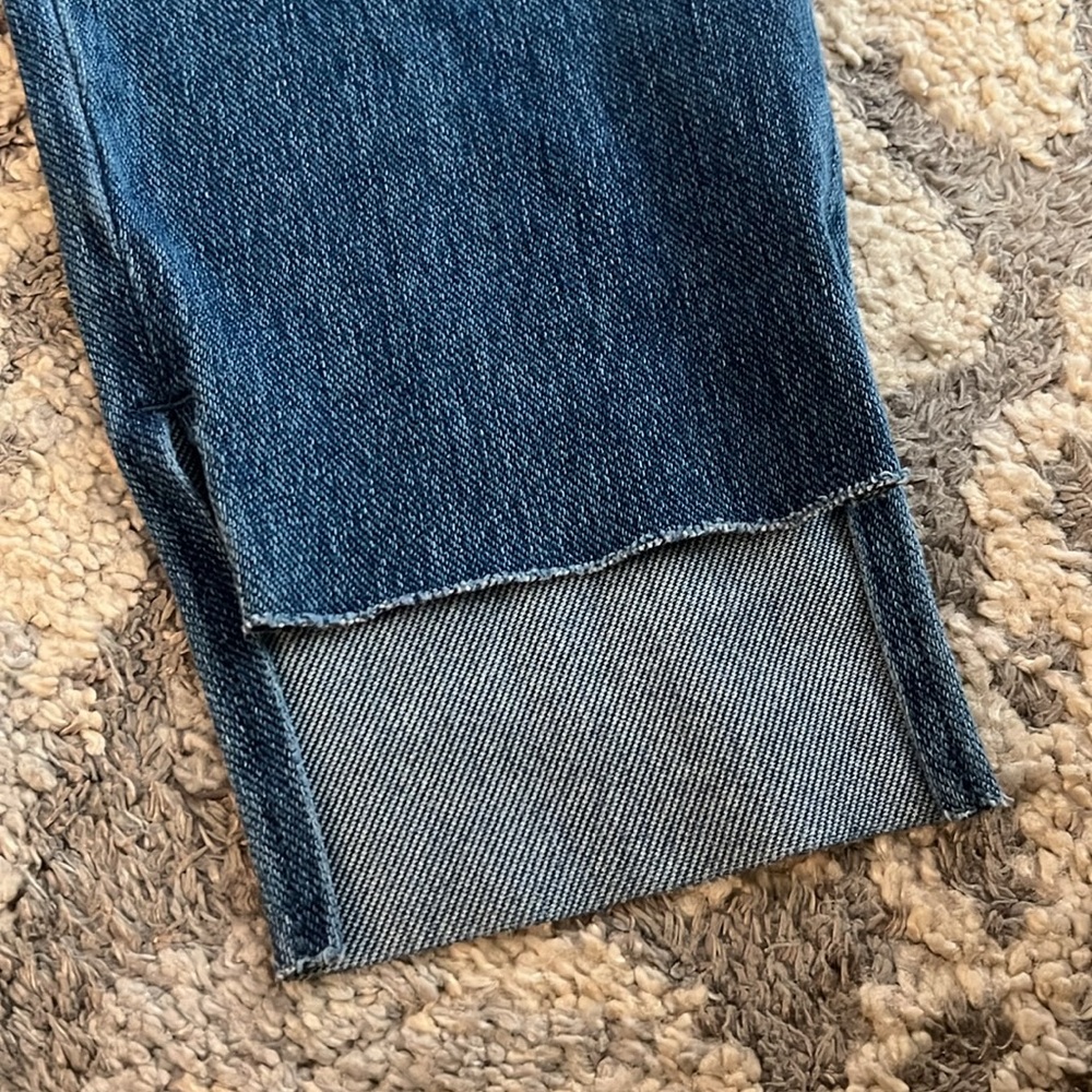 Lyssé step-hem denim jeggings, medium blue, size XL EUC! - Picture 2 of 5